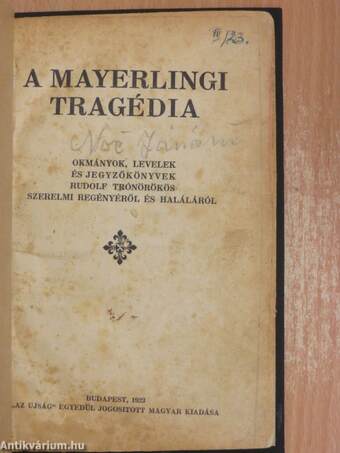 A mayerlingi tragédia