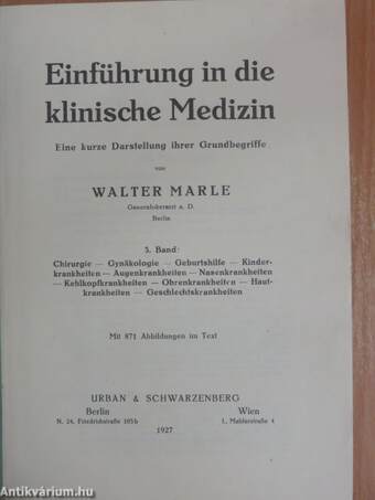 Einführung in die klinische Medizin III. (töredék)