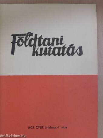 Földtani Kutatás 1975/4.
