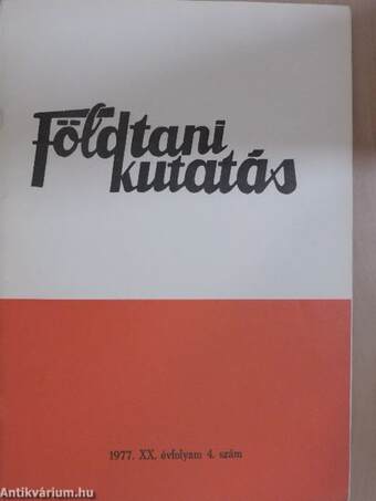 Földtani Kutatás 1977/4.