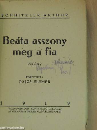 Beáta asszony meg a fia