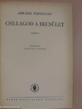 Csillagod a becsület