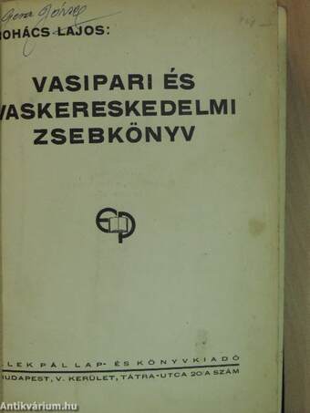 Vasipari és vaskereskedelmi zsebkönyv