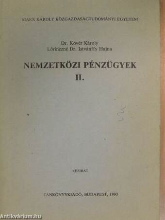 Nemzetközi pénzügyek II.