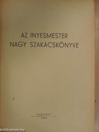 Az inyesmester nagy szakácskönyve