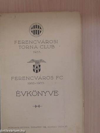 Ferencváros FC 1926-1933. évkönyve