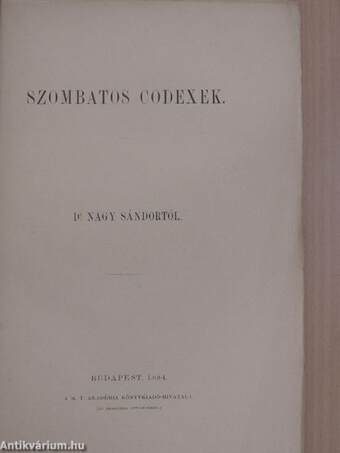 Szombatos codexek