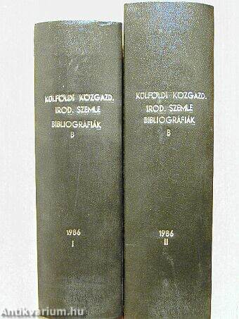 Külföldi Közgazdasági Irodalmi Szemle 1986. I-II.