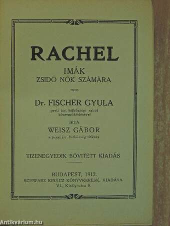 Rachel/Szombati imádságok