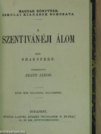 Hamlet dán királyfi/Julius Caesar/A Szent-Iván-éji álom/Lear király