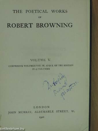 The Poetical Works of Robert Browning V.