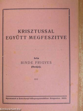 Krisztussal együtt megfeszitve