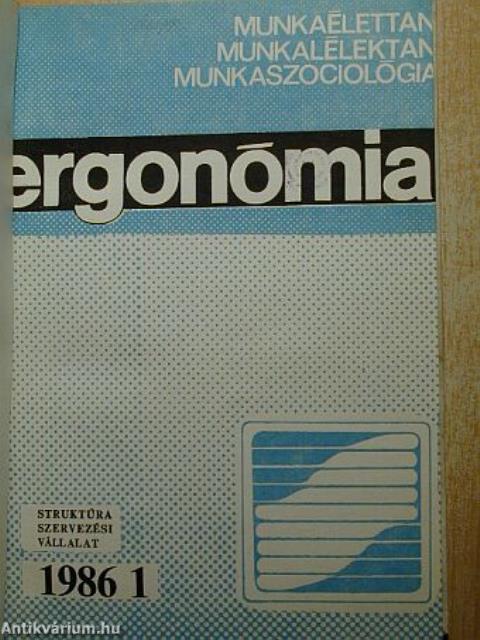 Ergonómia 1986/1-4.