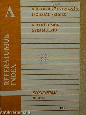 Külföldi Közgazdasági Irodalmi Szemle 1986.