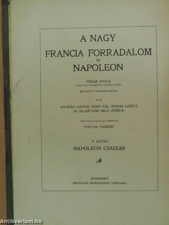 A Nagy Francia Forradalom és Napoleon V.