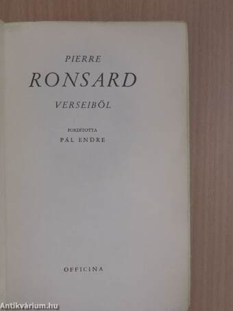 Pierre Ronsard verseiből