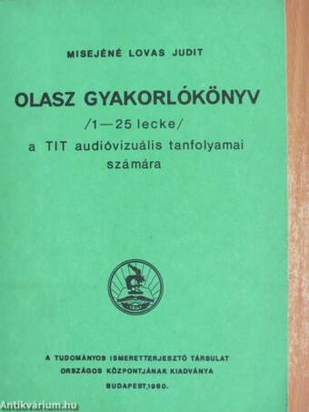 Olasz gyakorlókönyv (1-25. lecke)