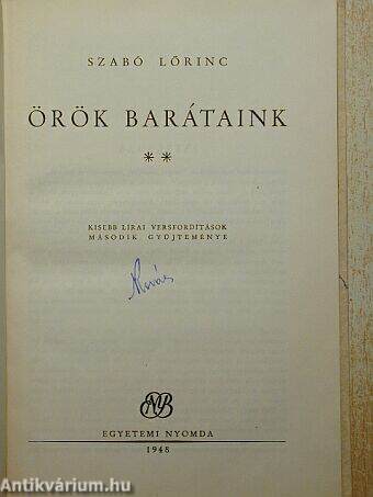 Örök barátaink II. (töredék)