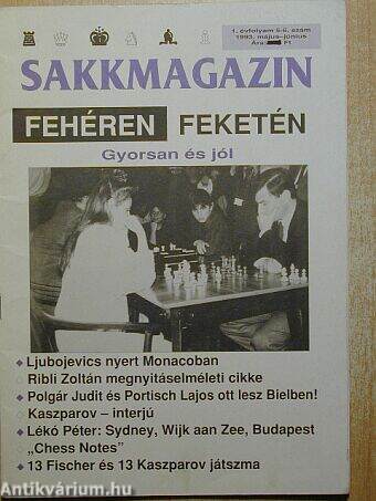 Sakkmagazin fehéren feketén 1993. május-június