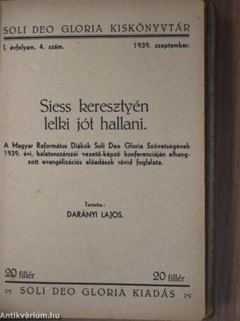 Siess keresztyén lelki jót hallani/A református leány