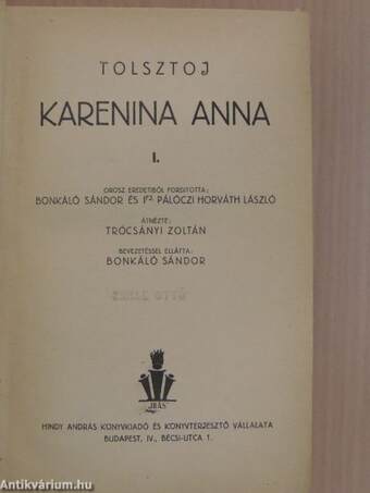 Karenina Anna I-IV.