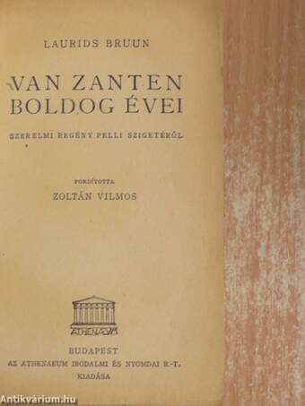 Van Zanten boldog évei