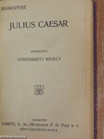 János király/Coriolanus/Julius Caesar