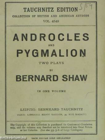 Androcles and the lion/Pygmalion