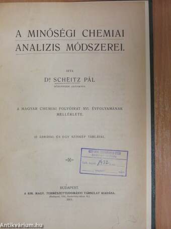 A minőségi chemiai analizis módszerei