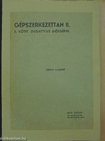 Gépszerkezettan II.