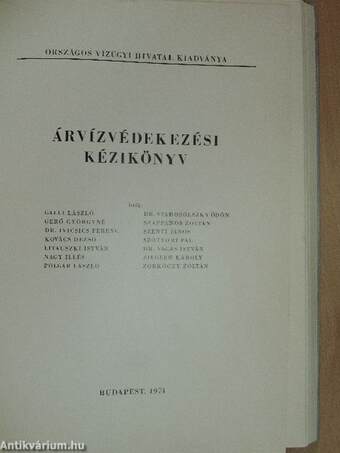 Árvízvédekezési kézikönyv