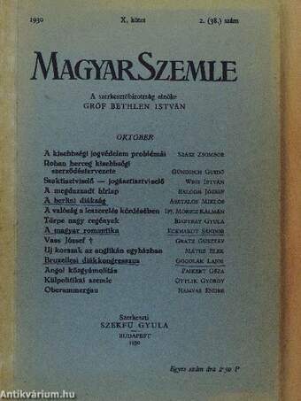 Magyar Szemle 1930. október