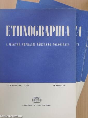 Ethnographia 1981/1-4.