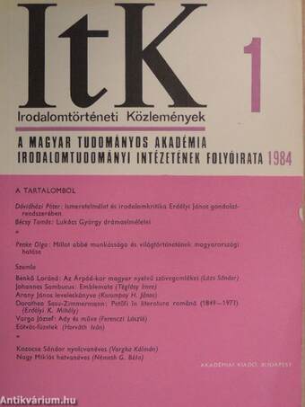 Irodalomtörténeti Közlemények 1984/1-6.