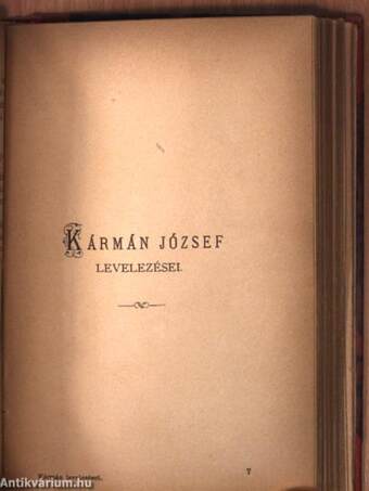 Kármán József művei I-II./Kármán József levelezései