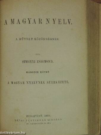 A magyar nyelv I-II.