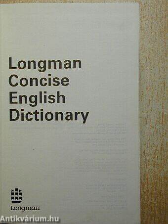 Longman Concise English Dictionary