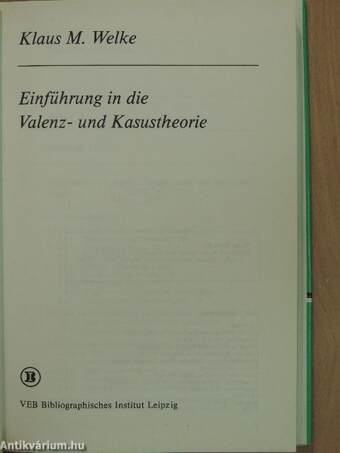 Einführung in die Valenz- und Kasustheorie