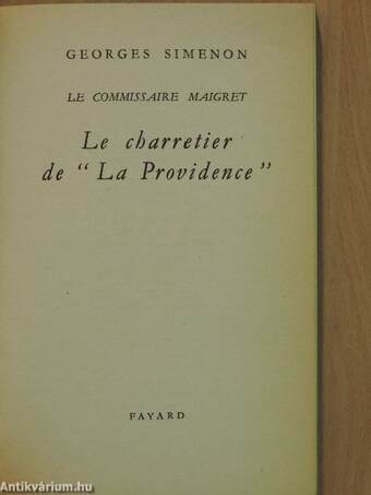 Le charretier de "la Providence"