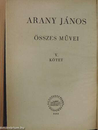 Arany János összes művei V.