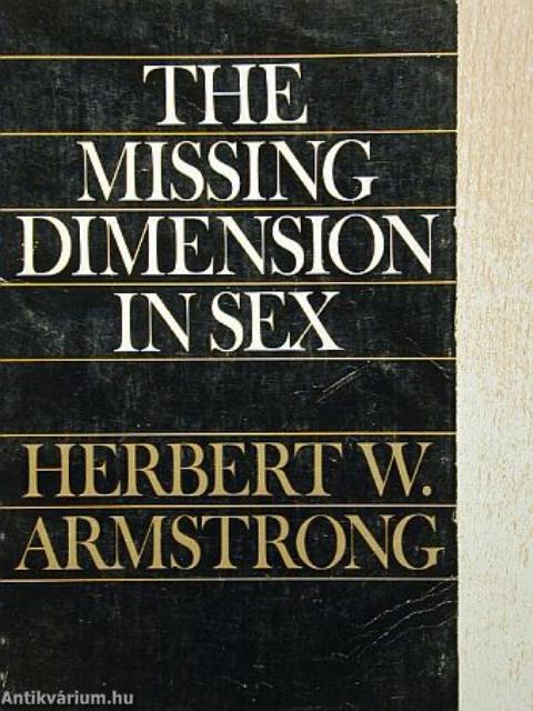 The Missing Dimension in Sex