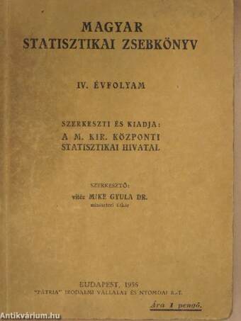 Magyar statisztikai zsebkönyv 1936