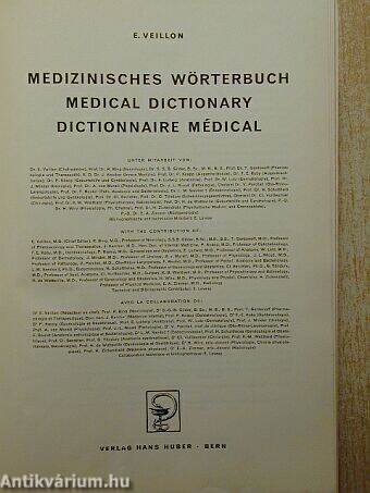 Medizinisches Wörterbuch/Medical Dictionary/Dictionnaire Médical