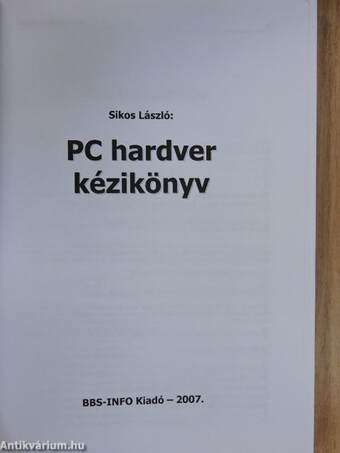 PC hardver kézikönyv