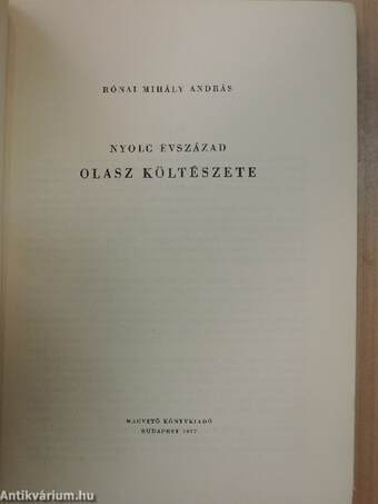 Nyolc évszázad olasz költészete