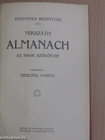 Mikszáth Almanach az 1916-ik szökőévre