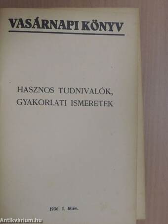 Vasárnapi Könyv 1936. január-december I-II.