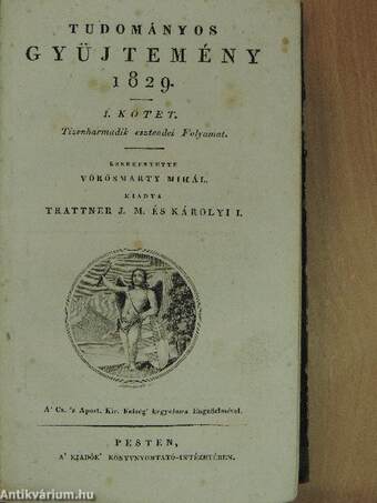 Tudományos Gyüjtemény 1829. (nem teljes évfolyam) I-III.