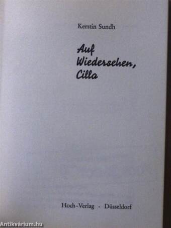 Auf Wiedersehen, Cilla