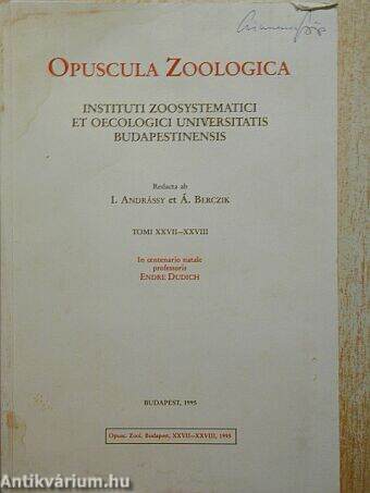 Opuscula Zoologica XXVII-XXVIII.